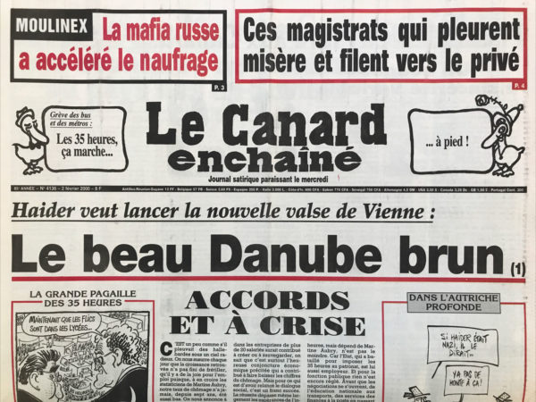 N° 4136 du Canard Enchaîné -  2 Février 2000