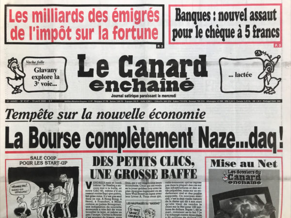 N° 4147 du Canard Enchaîné -  19 Avril 2000