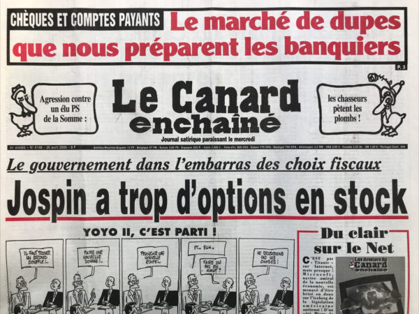 N° 4148 du Canard Enchaîné -  26 Avril 2000