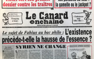 N° 4155 du Canard Enchaîné –  14 Juin 2000