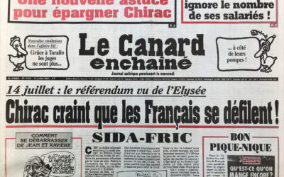 N° 4159 du Canard Enchaîné –  12 Juillet 2000