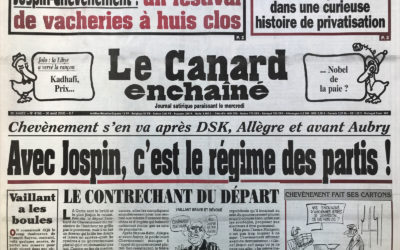 N° 4166 du Canard Enchaîné –  30 Août 2000