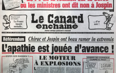 N° 4169 du Canard Enchaîné –  20 Septembre 2000