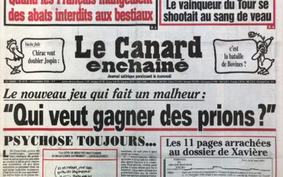 N° 4176 du Canard Enchaîné –  8 Novembre 2000