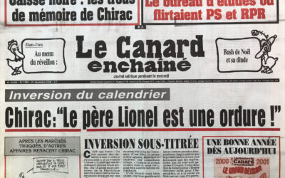 N° 4182 du Canard Enchaîné –  20 Décembre 2000