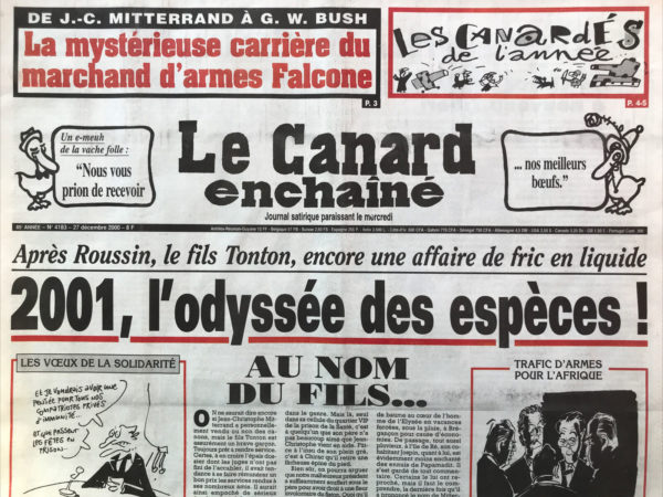 N° 4183 du Canard Enchaîné -  27 Décembre 2000