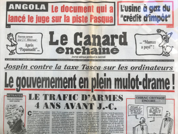 N° 4186 du Canard Enchaîné -  17 Janvier 2001