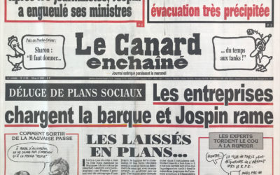 N° 4199 du Canard Enchaîné –  18 Avril 2001