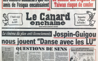 N° 4200 du Canard Enchaîné –  25 Avril 2001