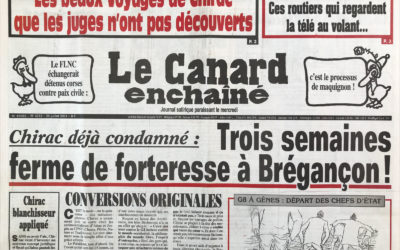 N° 4213 du Canard Enchaîné –  25 Juillet 2001