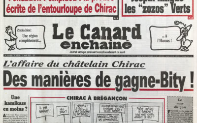 N° 4216 du Canard Enchaîné –  15 Août 2001