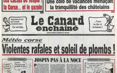 N° 4217 du Canard Enchaîné –  22 Août 2001