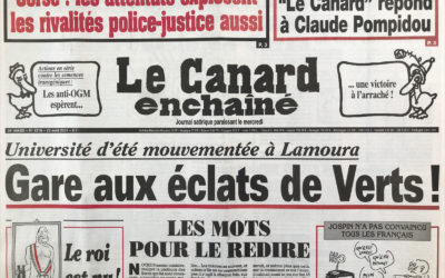 N° 4218 du Canard Enchaîné –  29 Août 2001