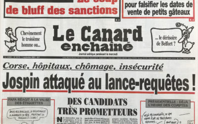 N° 4219 du Canard Enchaîné –  5 Septembre 2001
