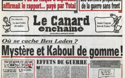 N° 4223 du Canard Enchaîné –  3 Octobre 2001