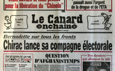 N° 4226 du Canard Enchaîné –  24 Octobre 2001