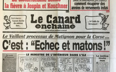 N° 4227 du Canard Enchaîné –  31 Octobre 2001