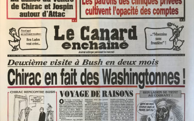 N° 4228 du Canard Enchaîné –  7 Novembre 2001
