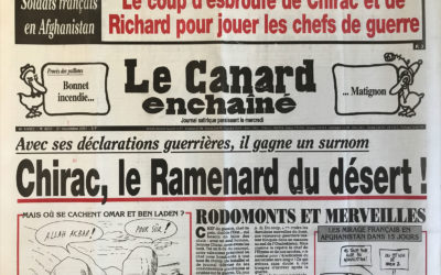 N° 4230 du Canard Enchaîné –  21 Novembre 2001
