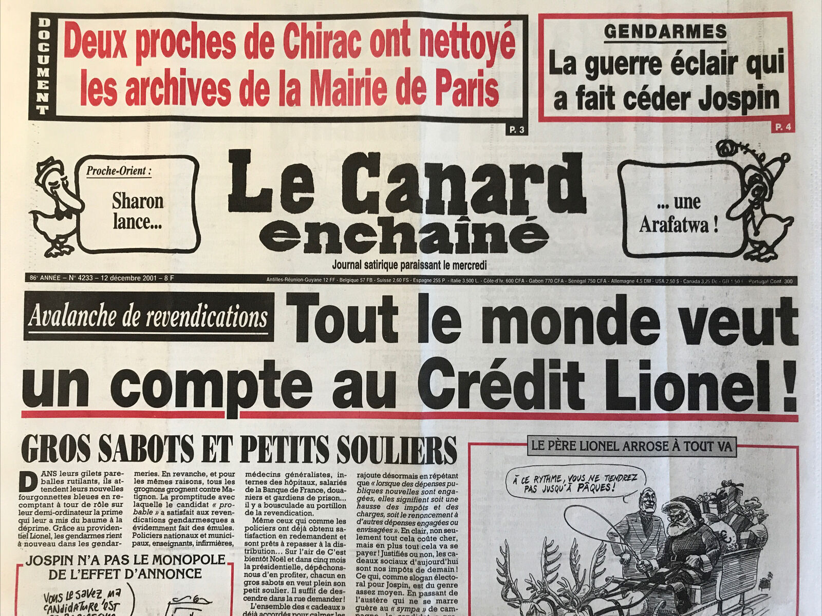 Couac ! | Acheter un Canard | Vente d'Anciens Journaux du Canard Enchaîné. Des Journaux Satiriques de Collection, Historiques & Authentiques de 1916 à 2004 ! | 4233
