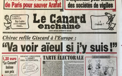 N° 4234 du Canard Enchaîné –  19 Décembre 2001