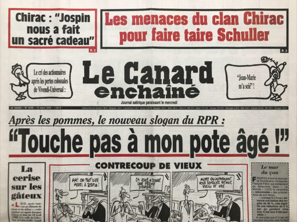 N° 4246 du Canard Enchaîné -  13 Mars 2002