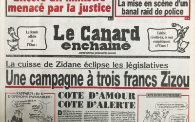 N° 4247 du Canard Enchaîné –  20 Mars 2002