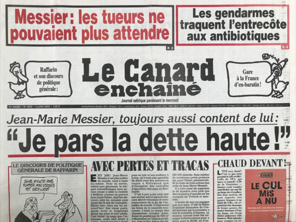 N° 4262 du Canard Enchaîné -  3 Juillet 2002