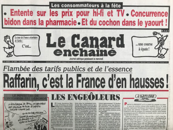 N° 4265 du Canard Enchaîné -  24 Juillet 2002