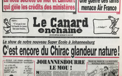 N° 4271 du Canard Enchaîné –  4 Septembre 2002