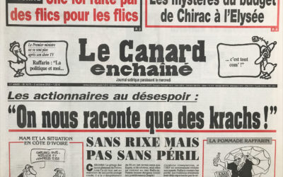 N° 4275 du Canard Enchaîné –  2 Octobre 2002