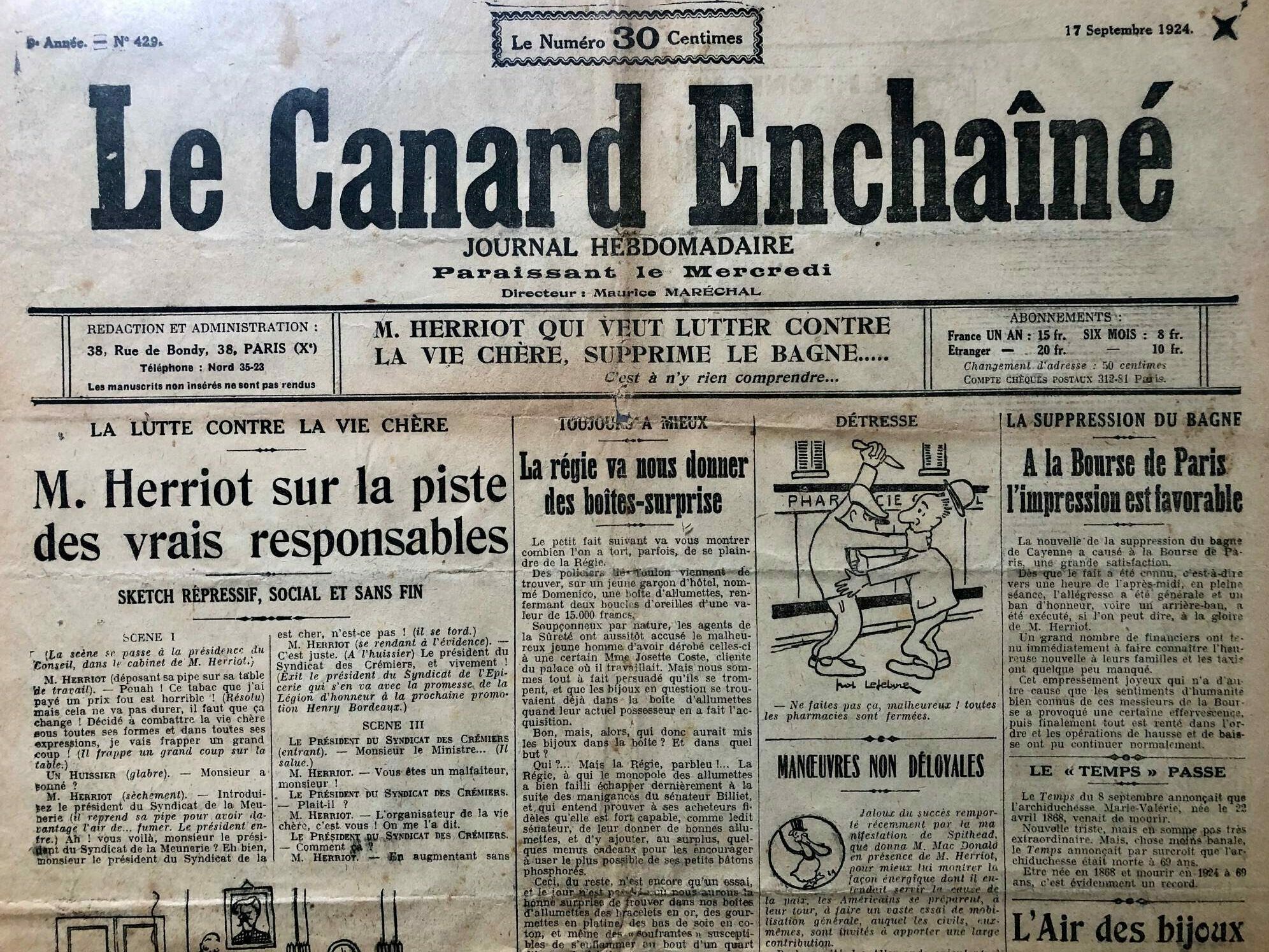 Couac ! | Acheter un Canard | Vente d'Anciens Journaux du Canard Enchaîné. Des Journaux Satiriques de Collection, Historiques & Authentiques de 1916 à 2004 ! | 429 rotated e1736676631881