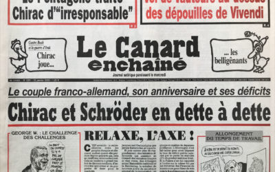N° 4291 du Canard Enchaîné –  22 Janvier 2003