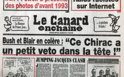 N° 4294 du Canard Enchaîné –  12 Février 2003