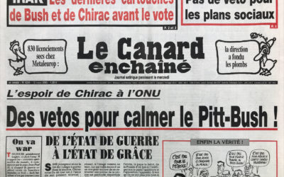 N° 4298 du Canard Enchaîné –  12 Mars 2003