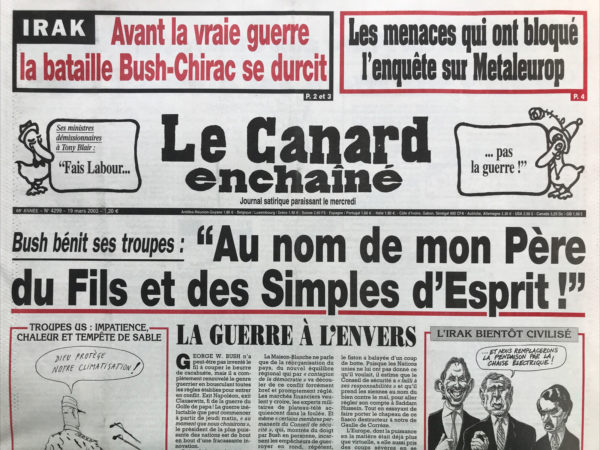 N° 4299 du Canard Enchaîné -  19 Mars 2003