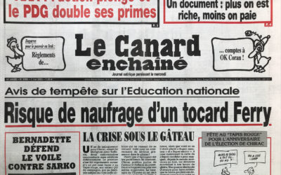 N° 4306 du Canard Enchaîné –  7 Mai 2003