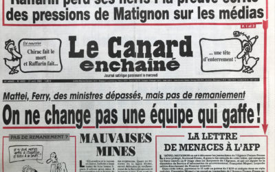 N° 4322 du Canard Enchaîné –  27 Août 2003