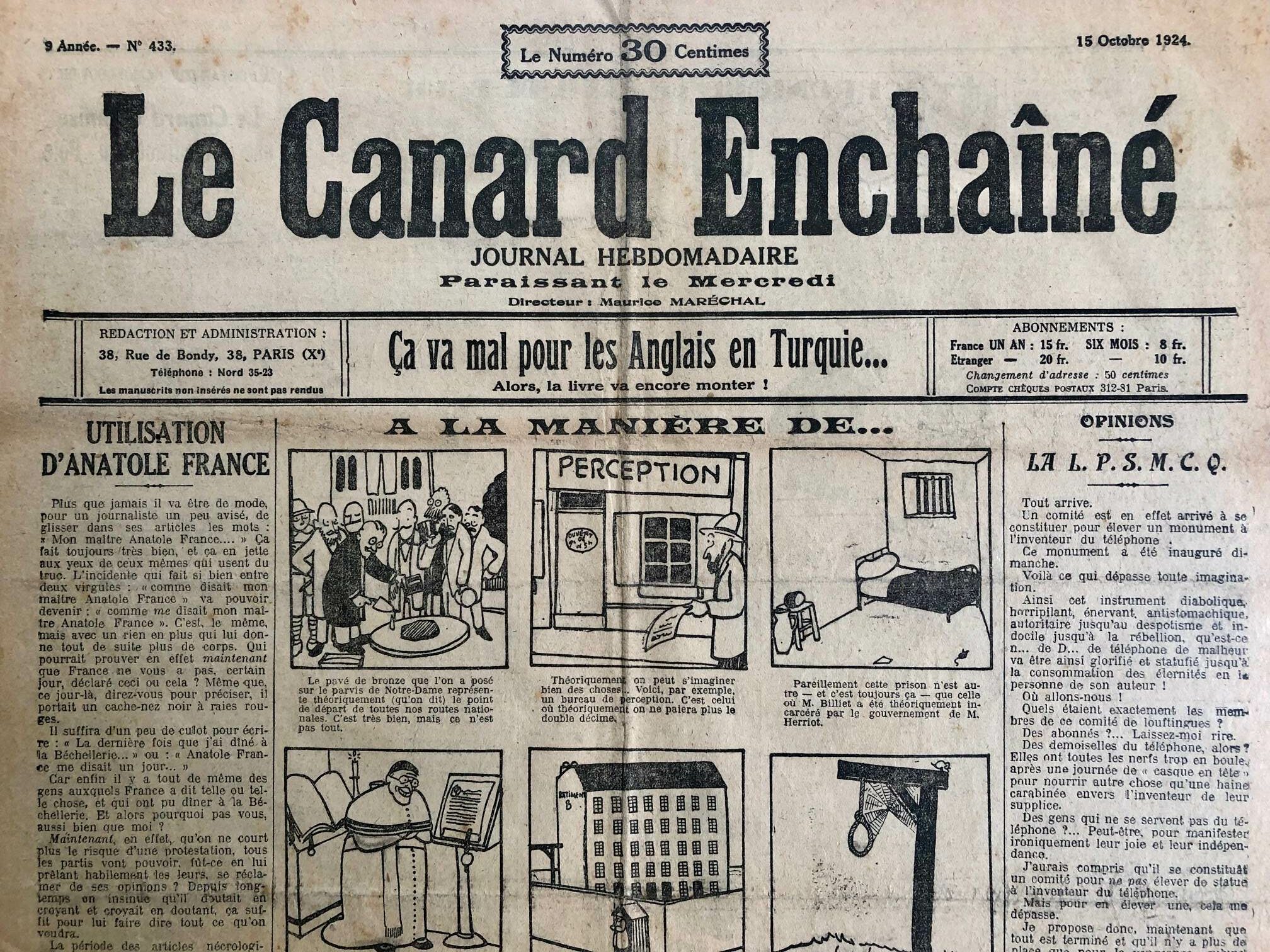 Couac ! | Acheter un Canard | Vente d'Anciens Journaux du Canard Enchaîné. Des Journaux Satiriques de Collection, Historiques & Authentiques de 1916 à 2004 ! | 433 rotated