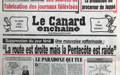 N° 4331 du Canard Enchaîné –  29 Octobre 2003