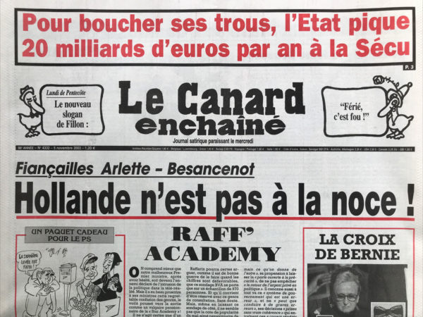 N° 4332 du Canard Enchaîné -  5 Novembre 2003