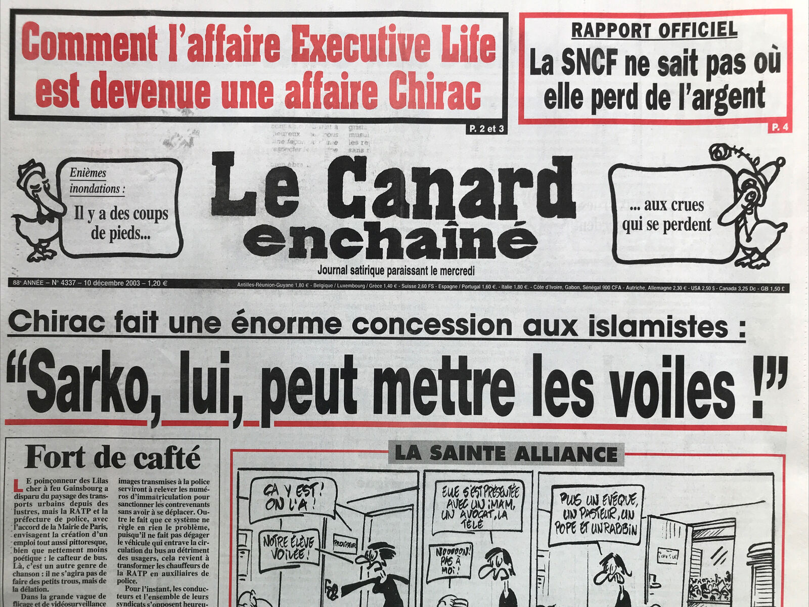 Couac ! | Acheter un Canard | Vente d'Anciens Journaux du Canard Enchaîné. Des Journaux Satiriques de Collection, Historiques & Authentiques de 1916 à 2004 ! | 4337