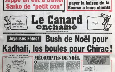 N° 4339 du Canard Enchaîné –  24 Décembre 2003