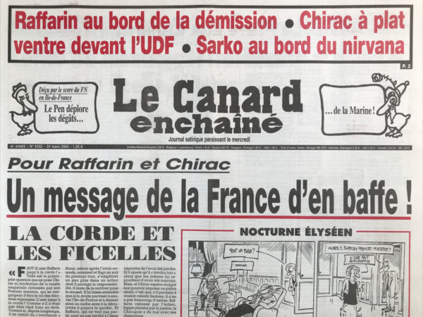 N° 4352 du Canard Enchaîné -  24 Mars 2004