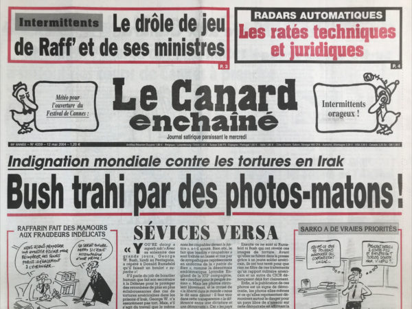 N° 4359 du Canard Enchaîné -  12 Mai 2004