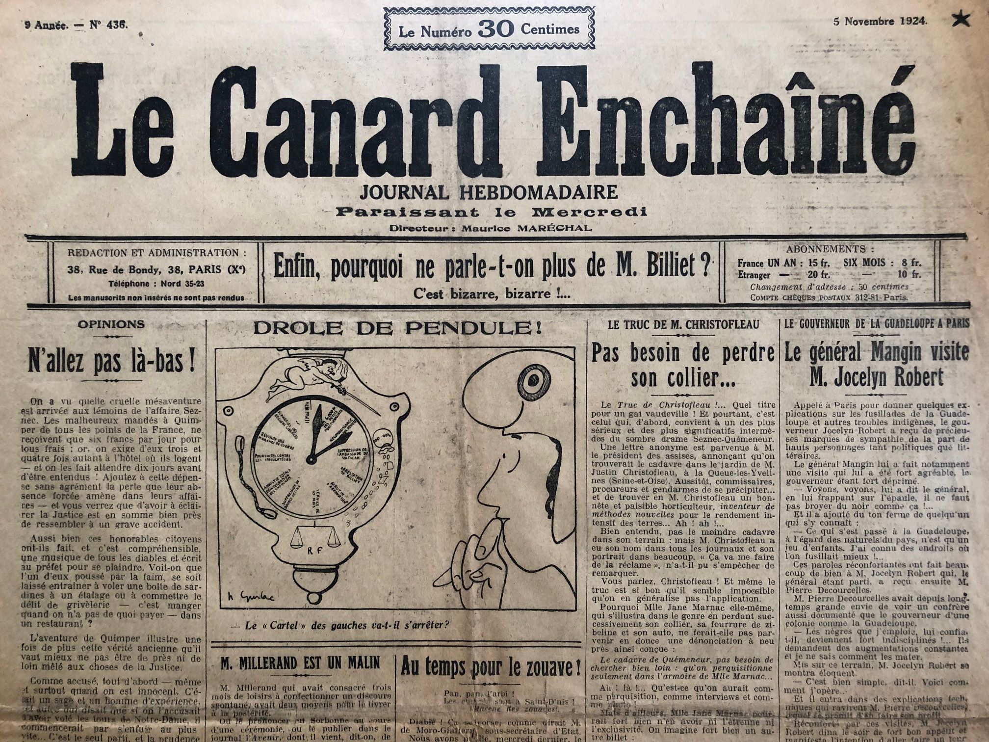 Couac ! | Acheter un Canard | Vente d'Anciens Journaux du Canard Enchaîné. Des Journaux Satiriques de Collection, Historiques & Authentiques de 1916 à 2004 ! | 436