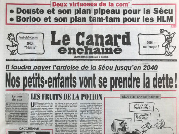 N° 4360 du Canard Enchaîné -  19 Mai 2004