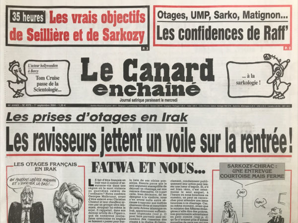 N° 4375 du Canard Enchaîné -  1 Septembre 2004