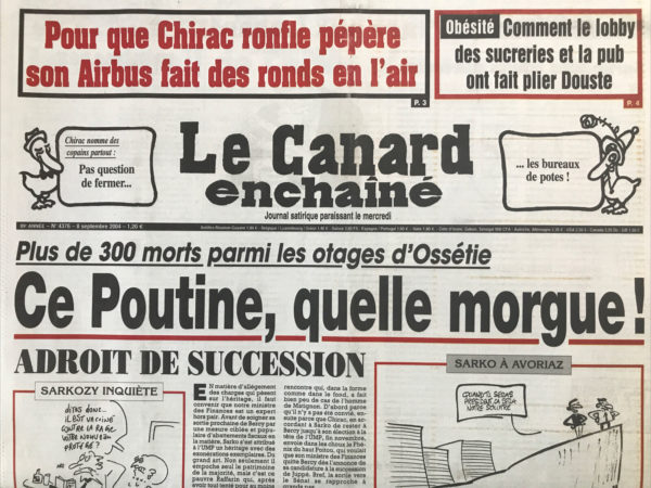 N° 4376 du Canard Enchaîné -  8 Septembre 2004