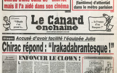 N° 4380 du Canard Enchaîné –  6 Octobre 2004